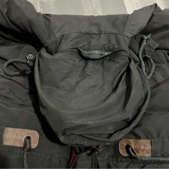 Vintage 90s Goose Down London fog Convertible Liner Shell Oversized parka coat S - Picture 14 of 16